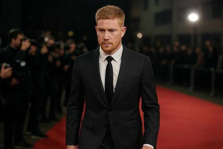 Kevin De Bruyne op de rode loper bij het gala van de Gouden Schoen.