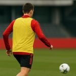 Thomas Meunier tijdens een moment met de Rode Duivels, in aanloop naar de trip naar de VS