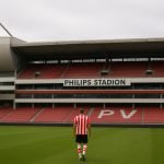 Het Philips Stadion in Eindhoven in aanloop naar geplande uitbreiding